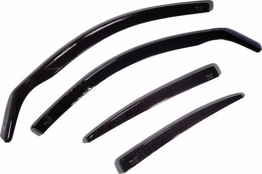 Heko Set of Windbreakers Front and Rear Car Dark Fime for Peugeot 2008 4pcs