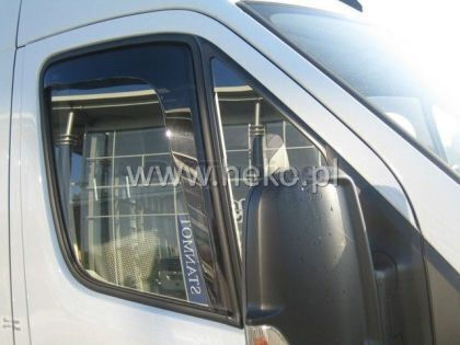 Heko Set of Windbreakers Front Car Dark Fime for Renault Trafic 2pcs