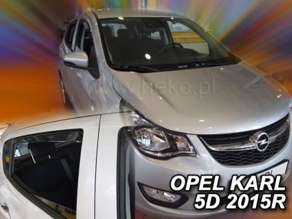 Heko 2014-2019 5D Set of Windbreakers Front and Rear Car Dark Fime for Opel Karl 2014-2019 5D 4pcs