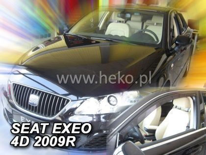 Heko Set of Windbreakers Front and Rear Car Dark Fime for Seat Cordoba 1999-2002 4pcs