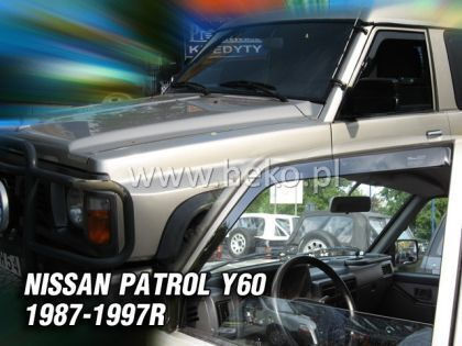Heko Set of Windbreakers Front and Rear Car Dark Fime for Nissan Patrol 4pcs