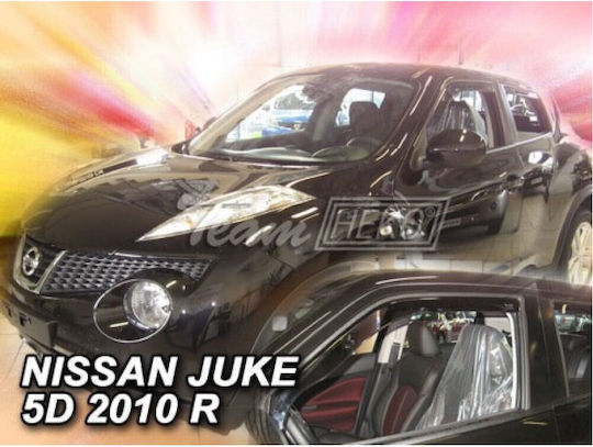 Heko Set of Windbreakers Front Car Dark Fime for Nissan Juke 5D 2010 2pcs