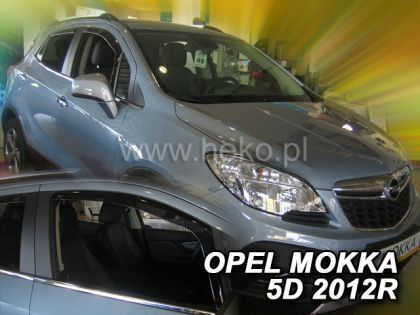 Heko Set of Windbreakers Front Car Dark Fime for Opel Mokka 2pcs