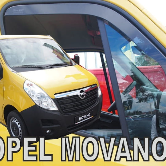 Heko Set of Windbreakers Front Car Dark Fime for Opel Movano Nissan NV400 2pcs