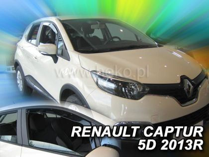 Heko Set of Windbreakers Front Car Dark Fime for Renault Captur 2pcs