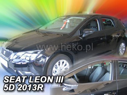 Heko Set of Windbreakers Front Car Dark Fime for Seat Leon 2pcs
