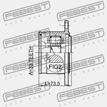 Rechter Innerer Verbindungsstück Mitsubishi Challenger K90 1996.05-2001.08 Febest Autoteile für das Getriebesystem