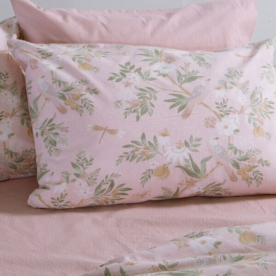 Nef-Nef Homeware Homeware Калъфка за възглавница с борд Розова 52x72см