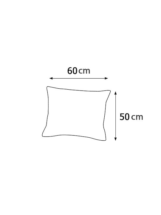 Darymex Cizgili Μαξιλαροθήκη White 50x60εκ.