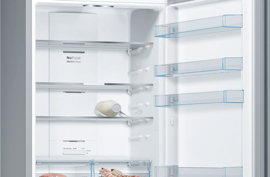Bosch Kühl-Gefrierkombination 438Es Total NoFrost H203xB70xT67cm. Metal Look KGN49XLEA