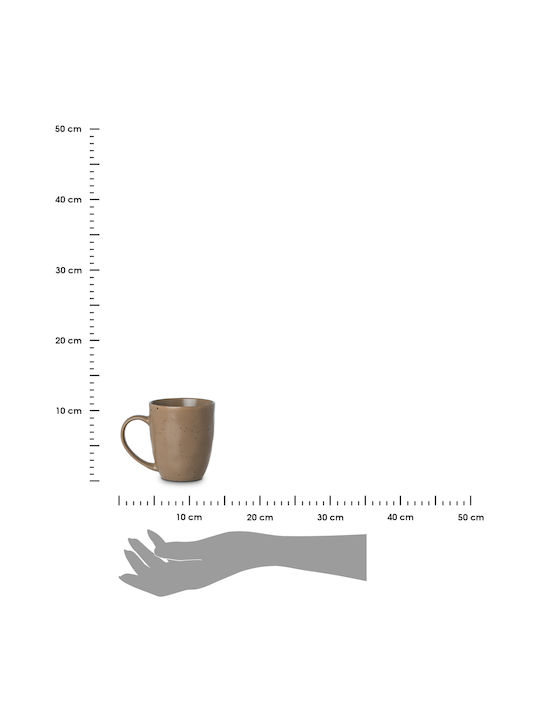 Estia Earth Dot Mug from Porcelain Brown 440ml