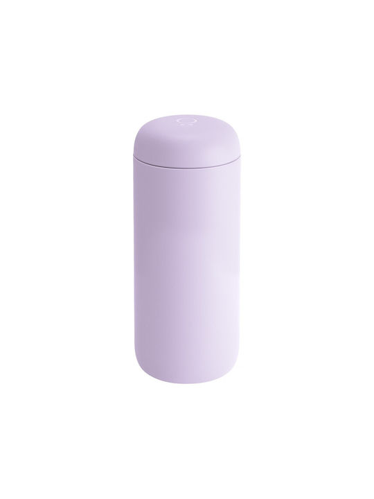 Ceramic Mug with Lid Purple 355ml