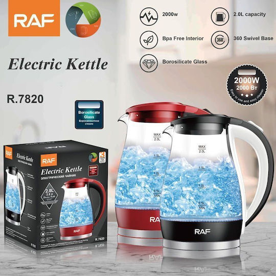 Raf Kettle 2lt 2200W Red