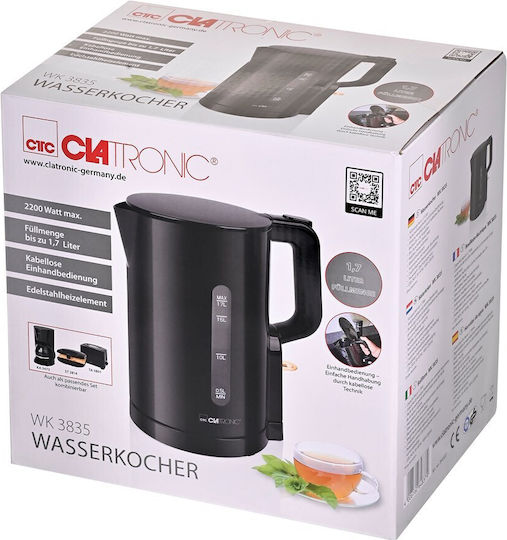 Clatronic Kettle 1.7L 2200W Black