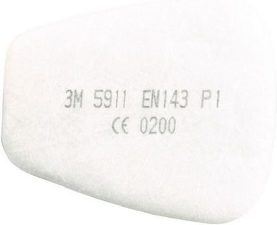Set Mască Respiratorie de Protecție 3M-6200 2 Bucăți Filtre 3M-6057 Prefiltre 3M-5911 Capace 3M-501