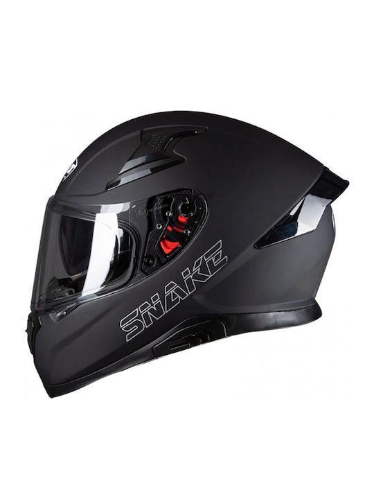 Pilot Snake Black Matt Motorcycle Helmet Full Face ECE 22.05 1500gr with Sunvisor