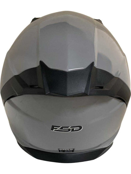 Faseed 910 Cement Grey Motorcycle Helmet Full Face ECE 22.06 1500gr with Sunvisor