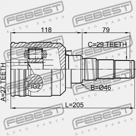 Left Inner Joint Nissan Maxima Ca33 2000.01-2006.01 El 39711-86e05