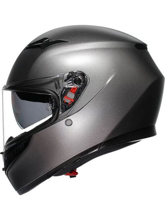 AGV K3 MPLK Mono Matt Luna Gri Cască Moto Față Întreagă ECE 22.06 1500gr cu Pinlock și Vizieră de Soare