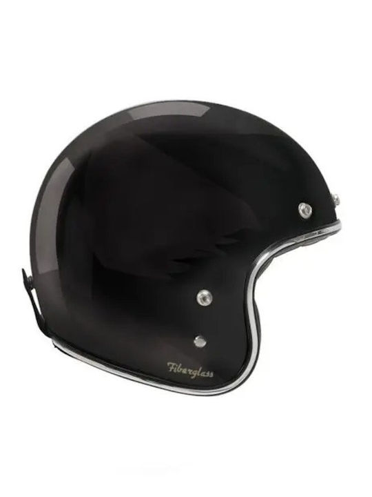 Garibaldi G02X Glänzendes Schwarz Motorradhelm Jet ECE 22.05