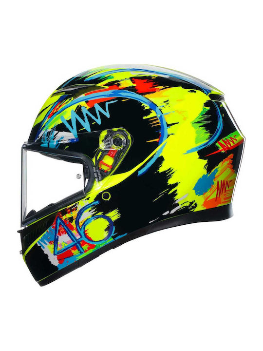 AGV K3 Rossi Winter Test 2019 Cască Moto Față întreagă ECE 22.06 1500gr cu Pinlock și Sunvisor