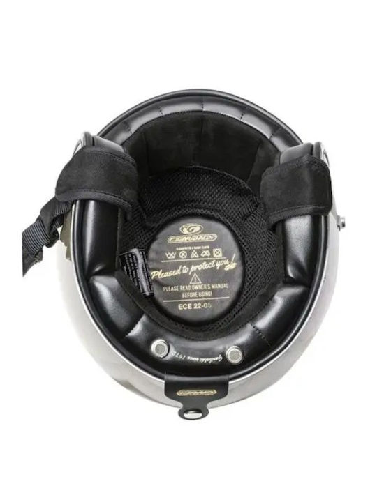Garibaldi G02X Glänzendes Schwarz Motorradhelm Jet ECE 22.05