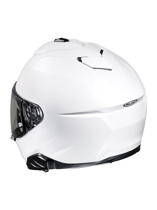 HJC i71 Semi Flat Pearl White Κράνος Μηχανής Full Face ECE 22.06 1700gr με Pinlock και Sunvisor