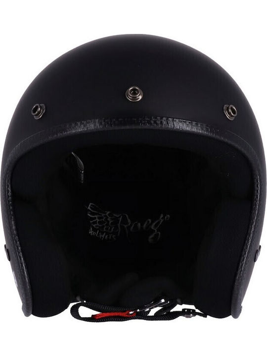 Roeg Jett Matte Black Κράνος Μηχανής Jet ECE 22.05