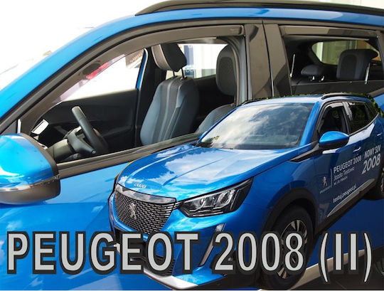 Heko Set of Windbreakers Front and Rear Car Dark Fime for Peugeot 2008 5D 2019+ / 2008E 5D 2019+ 4pcs