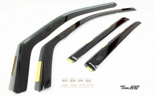 Heko Set of Windbreakers Front and Rear Car Dark Fime for Toyota Yaris Cross 2021 5D 4pcs