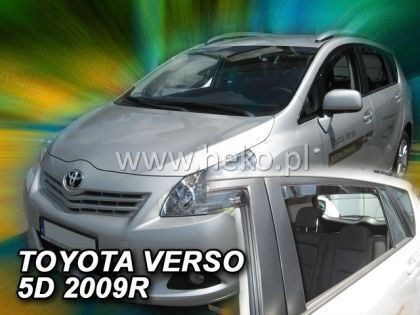 Heko Set of Windbreakers Front and Rear Car Dark Fime for Toyota Verso 4pcs