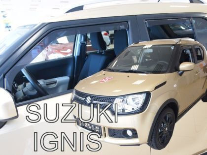 Heko Set of Windbreakers Front and Rear Car Dark Fime for Suzuki Ignis 5D 2016 4pcs