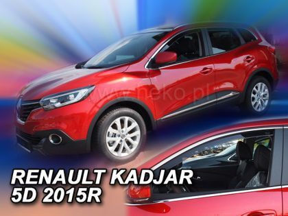 Heko Set of Windbreakers Front Car Dark Fime for Renault Kadjar 2pcs