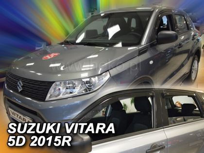 Heko Set of Windbreakers Front and Rear Car Dark Fime for Suzuki Vitara 4pcs