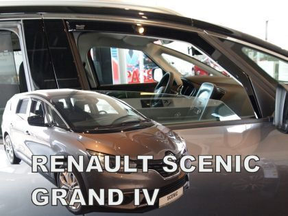 Heko Set of Windbreakers Front Car Dark Fime for Renault Grand Scenic / Scenic 2pcs