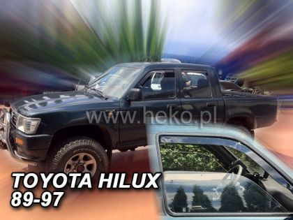 Heko Set of Windbreakers Front Car Dark Fime for Toyota Hilux 2pcs