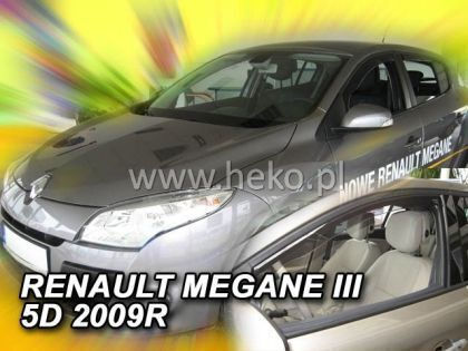 Heko Set of Windbreakers Front Car Dark Fime for Renault Megane 2pcs