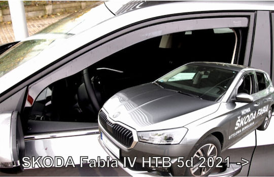 Heko Set of Windbreakers Front Car Dark Fime for Skoda Fabia HTB 5D 2021+ 2pcs