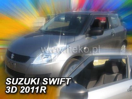 Heko Set of Windbreakers Front Car Dark Fime for Suzuki Swift 2pcs
