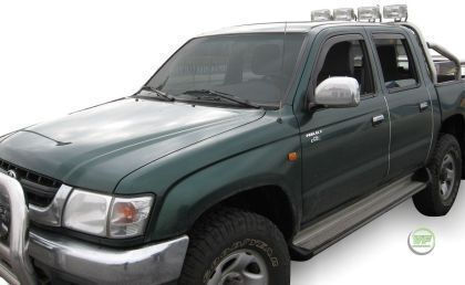 Heko Set of Windbreakers Front and Rear Car Dark Fime for Toyota Hilux 4D 2005 4pcs