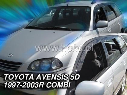 Heko Set of Windbreakers Front Car Dark Fime for Toyota Avensis 2pcs
