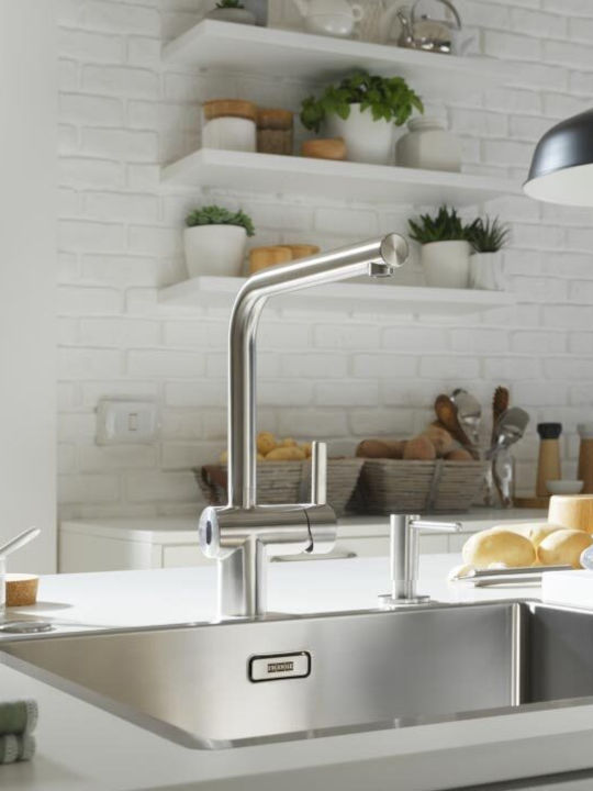 Franke Atlas Sensor Standard Kitchen Faucet Counter Silver