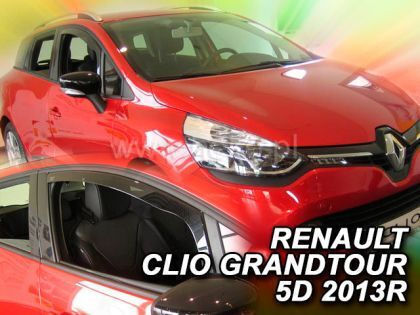 Heko Set of Windbreakers Front Car Dark Fime for Renault Clio 2pcs