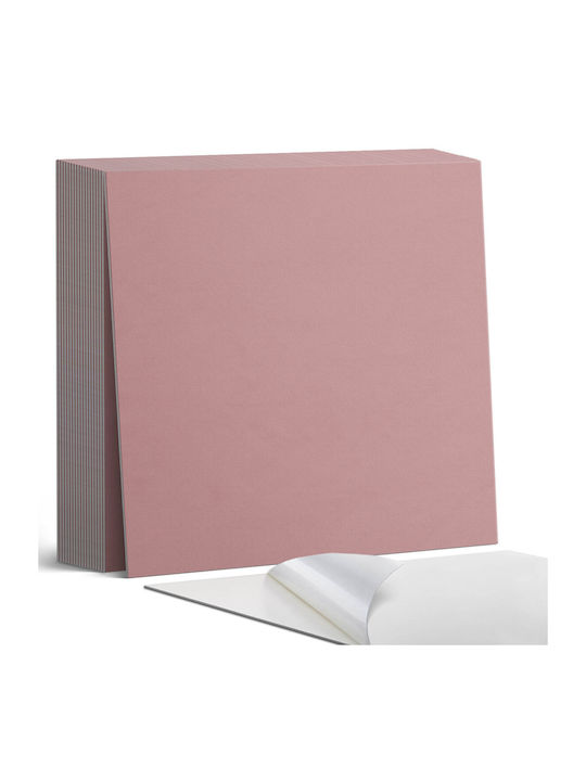 Set Vinyl Kacheln Muster Schlafzimmer Rosa Farbe 20x20x20 cm