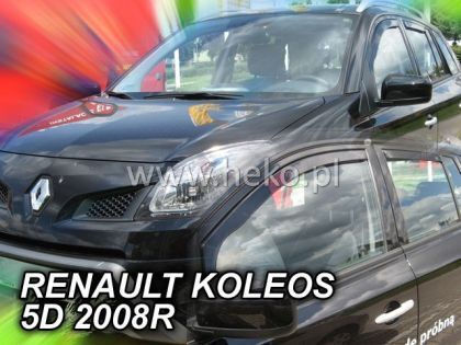 Heko Set of Windbreakers Front Car Dark Fime for Renault Koleos 2pcs