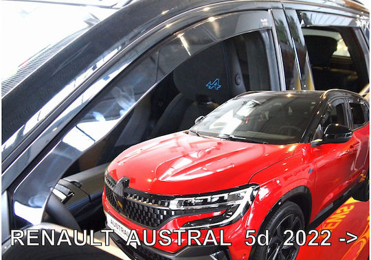 Heko Set of Windbreakers Front Car Dark Fime for Renault Austral 2pcs