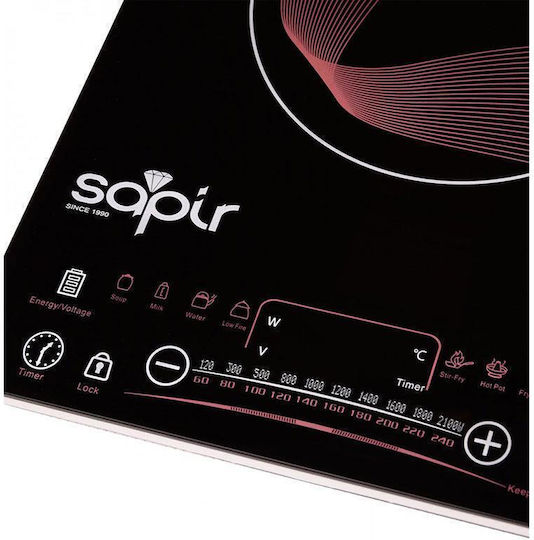 Sapir SP-1445-N Индукционен Единичен Черен Горелка