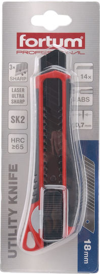 Utility Knife 18mm Fortum 4780024 Automatic Lock 14 Segments