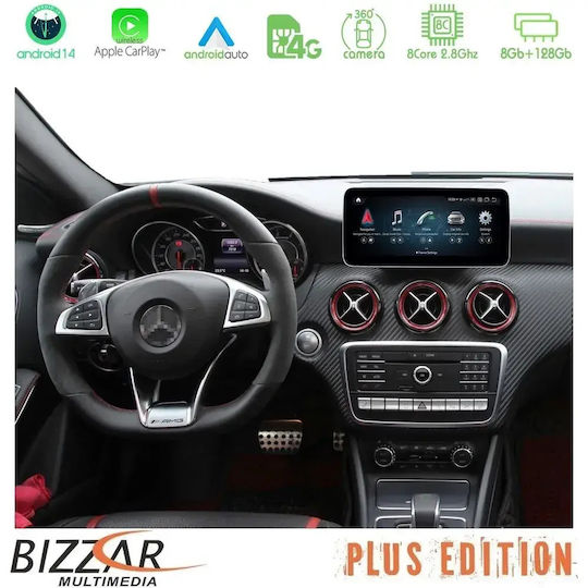 Bizzar Sistem Audio Auto pentru Mercedes-Benz Clasa CLA / GLA - Magazin online / Un clasă / Clasa G 2013-2015 (Bluetooth/USB/AUX/WiFi/GPS/Apple-Carplay/Android-Auto/Partitură) cu Ecran Tactil 10.25"