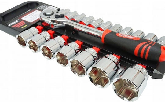 Set Chei Cu Clichet 18 Tubulare Verke V39090 8-32 Mm 1/2"